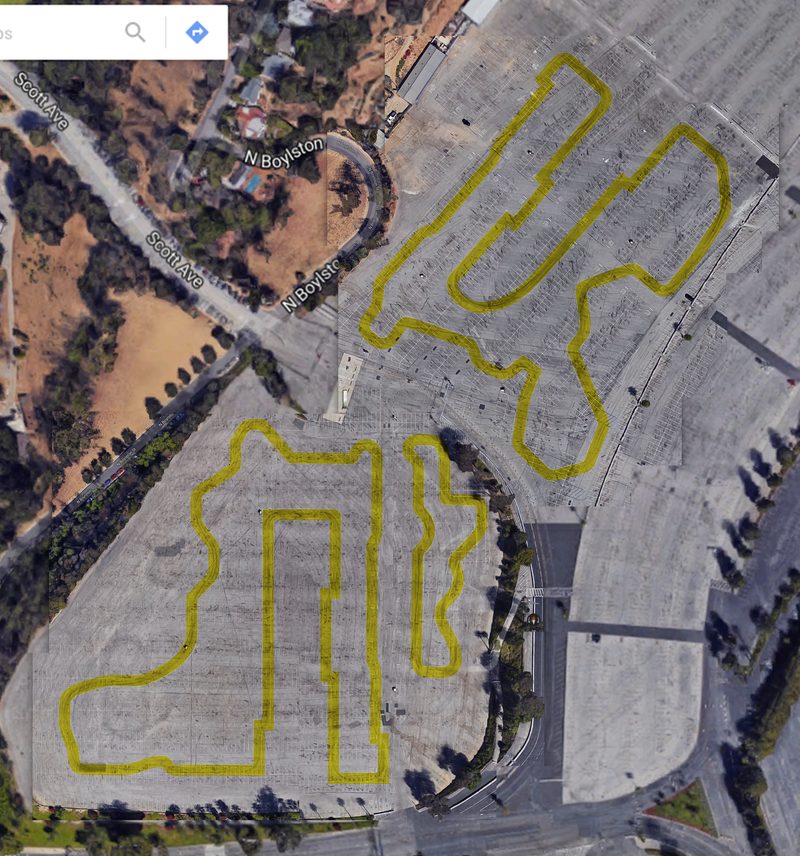 Illustration for article titled Dodger Stadium Ghost Autocross Tracks